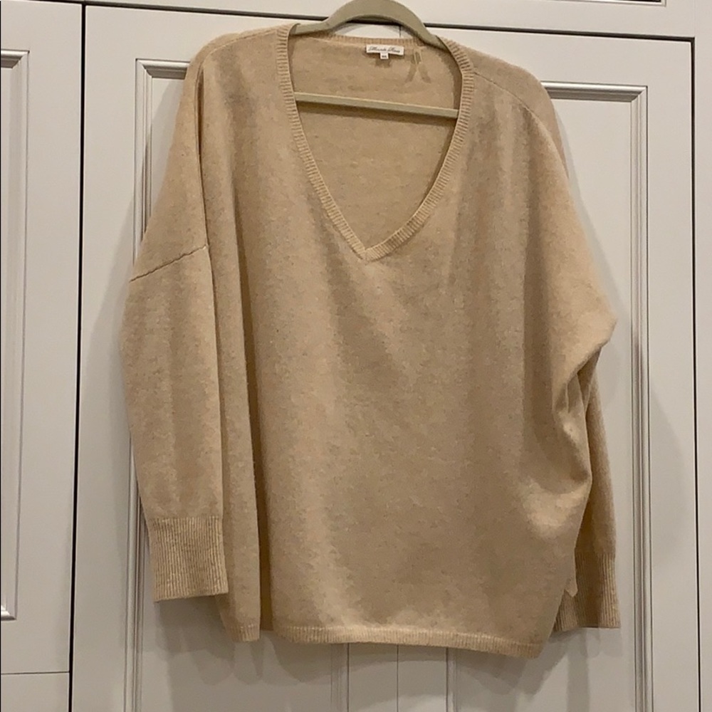 Minne Rose Cashmere V-neck sweater Beige M/L